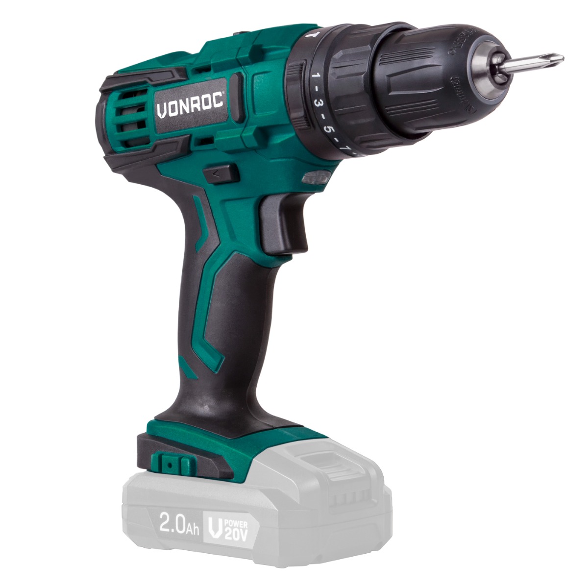 Photos - Drill / Screwdriver Vonroc Cordless impact drill 20V | Excl. battery and quick charger 