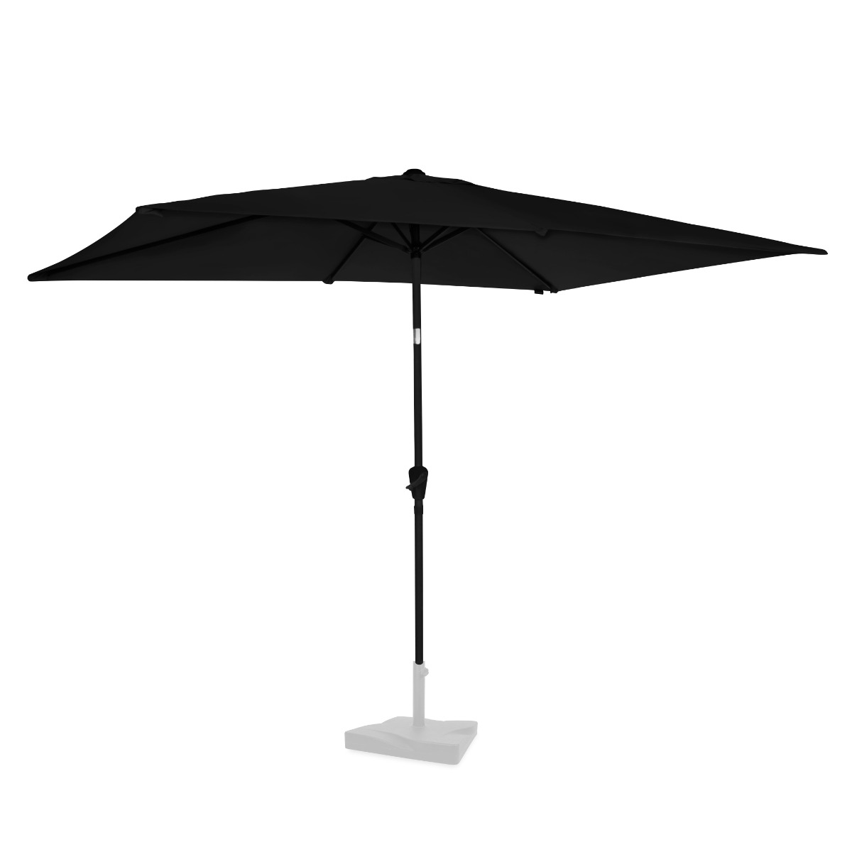 Photos - Umbrella Vonroc Parasol Rapallo 200x300cm – Premium rectangular parasol | Black 