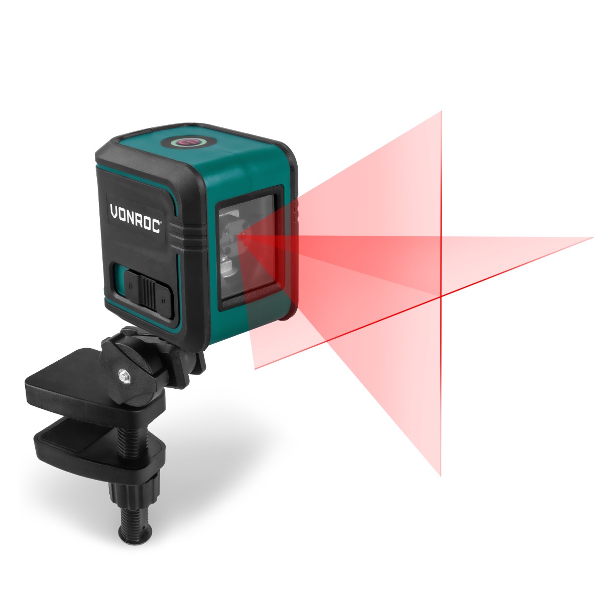 Photos - Laser Measuring Tool Vonroc Cross line laser | Red - self leveling - 10 meter range 