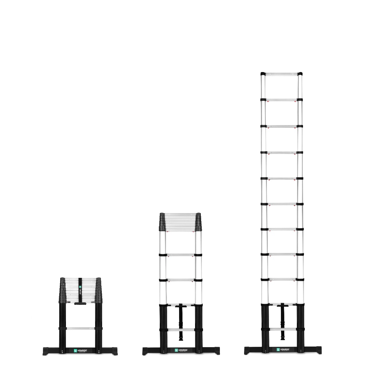 Photos - Ladder Vonroc PRO Telescopic  - 3.2m with soft close and anti-slip feet 